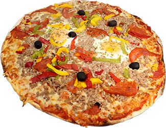 Pizza artisanale, base tomate au snack Le Tycorn à Chauray