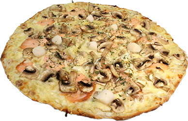 Pizza artisanale, base crème fraîche au snack Le Tycorn à Chauray